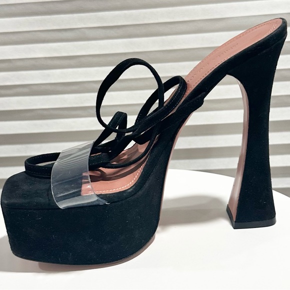 🌹AMINA MAUDDI🌹 Sita Suede Platform Sandals Black Size: 36.5 - Picture 6 of 15